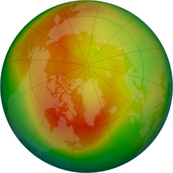 Arctic ozone map for 2015-03